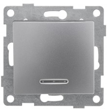 Bravo Выключатель 1кл. (инд), СУ , 10А, 250В, серебро  С10В18-004  GUSI Electric