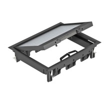 Лючок GES6-2U (универсальный) 9xModul45 (полиамид,черный) (GES6-2U10T 9011)  7405322  OBO Bettermann