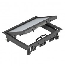 Лючок GES6-2U (универсальный) 9xModul45 (полиамид,черный) (GES6-2U10T 9011)  7405322  OBO Bettermann