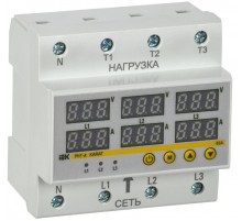 Реле напряжения и тока РНТ-д трехфазное 90мм 63А  IVC41-3-63  IEK