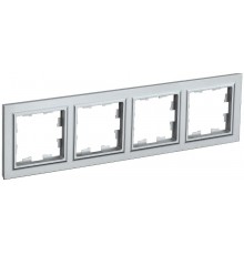 BRITE Рамка 4-ая РУ-4-БрА алюминий  BR-M42-K47  IEK