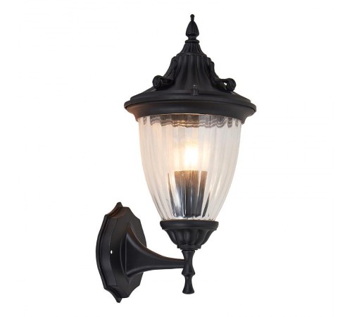 Светильник садово-парковый PL581 на стену вниз 60W 230V E27, черный  41165  Feron