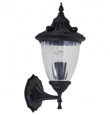 Светильник садово-парковый PL581 на стену вниз 60W 230V E27, черный  41165  Feron