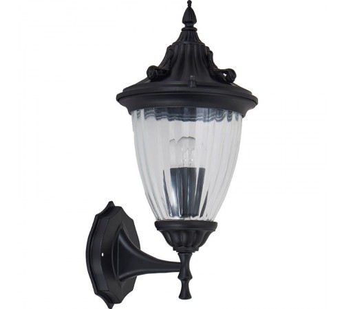 Светильник садово-парковый PL581 на стену вниз 60W 230V E27, черный  41165  Feron