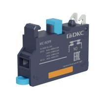Контактный блок с клеммным безвинтовым  зажимом, нормально-открытый  MC-NOPP  DKC