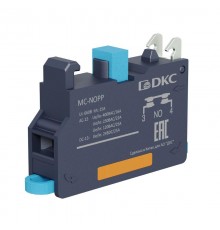 Контактный блок с клеммным безвинтовым  зажимом, нормально-открытый  MC-NOPP  DKC