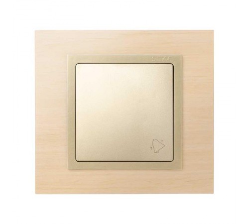 Simon 82 Клавиша с пиктограммой  "звонок" для одноклавишного выключателя, S82, S82N, шампань  82017-34  Simon