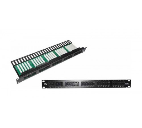 Патч-панель 1U телефонная кат.3 50 портов (IDC Krone)  PP50-1UC3U-K05  ITK