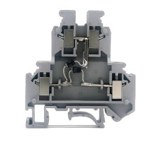 Клемма со встроенным диодом, винтовой зажим, 4 точки подключения, 4 кв.мм, серая  GUR-D-D  DKC