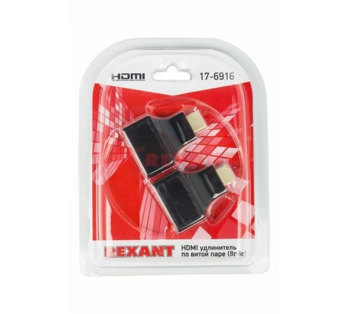 HDMI удлинитель по витой паре RJ-45(8P-8C)  17-6916  REXANT
