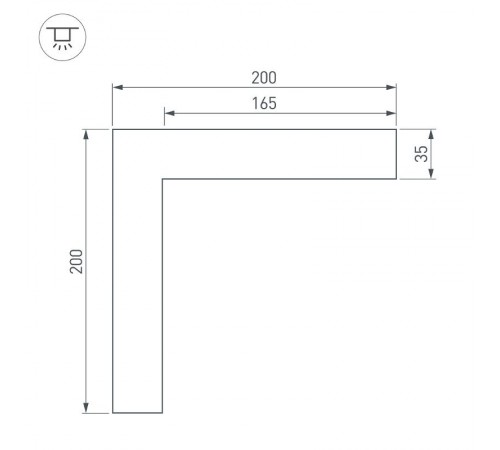 Угол SL-LINE-5035 внешний (arlight, Металл)  030115  Arlight