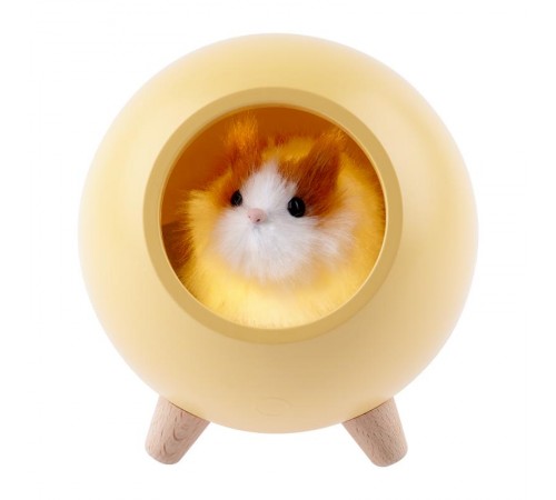 Светильник-ночник светодиодный настольный NLED-468-1W-Y "Хомяк в домике", желтый   Б0052815  ЭРА