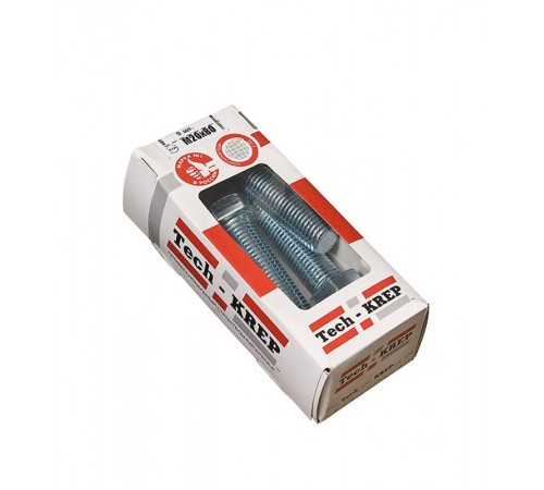 Болт DIN933 с шестигранной головкой оцинк. М20х80 (5 шт) - коробка с ок. Tech-Kr ( 1,235 кг)  126544  Tech-KREP