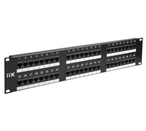 Патч-панель 2U кат.6 UTP 48 портов (Dual IDC)  PP48-2UC6U-D05  ITK