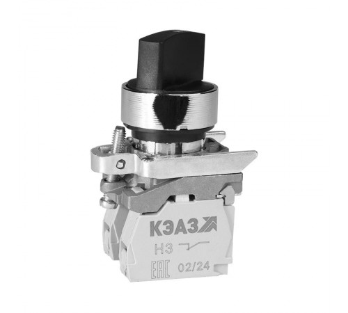 Переключатель  КПЕ1511РС-черный-1но+1нз-ручка-фикс-2поз-IP54  275273  КЭАЗ