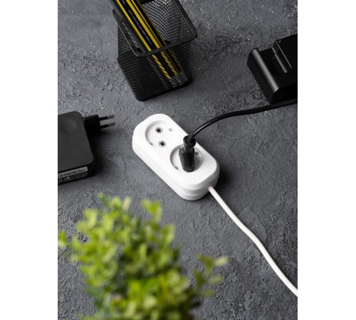 Удлинитель "Эксперт" 2 гнезда  5 метров 10А/2,2кВт без заземления ПВС 2х0,75  EKF PROximaUBA10-275-2-05EKF