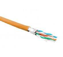 UFTP4-C6-S23-IN-LSZH-OR-500 (500 м) Кабель витая пара, экранир. U/FTP, кат. 6, 4 пары(23 AWG),одножил. (solid), LSZH 445092  Hyperline
