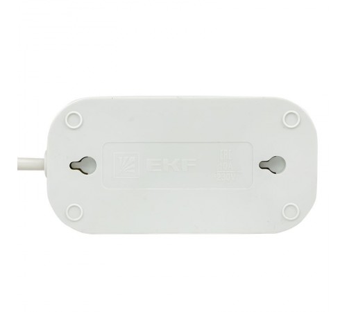 Удлинитель "Эксперт" 2 гнезда  5 метров 10А/2,2кВт без заземления ПВС 2х0,75  EKF PROximaUBA10-275-2-05EKF