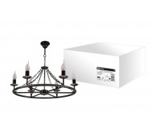 Люстра НСБ-28-03-6х40 "Норд" черный с серебром 6х40Вт E14  SQ0370-0027  TDM