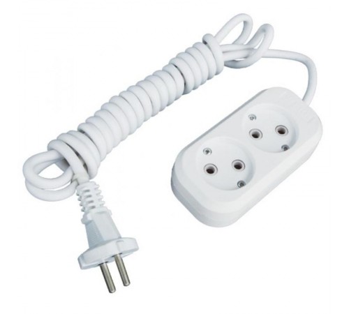 Удлинитель "Эксперт" 2 гнезда  5 метров 10А/2,2кВт без заземления ПВС 2х0,75  EKF PROximaUBA10-275-2-05EKF