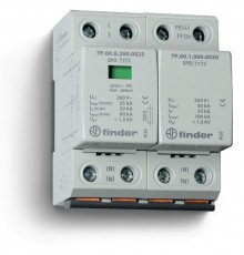 Устройство защиты от импульсных перенапряжений УЗИП тип 1+2 (1 варистор/искровый разрядник + 1 искровый разрядник); модульный  7P0282601025  Finder