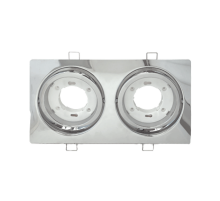 Светильник встраиваемый GX53R-2ST 2RC металл под лампу GX53 230В поворотный двойной хром  4690612021560  IN HOME