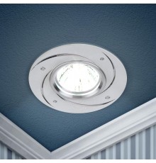 Светильник встраиваемый точечный литой под лампу KL43 WH/1 "алюминевый " MR16, 12V/220V, 50W белый  Б0049561  ЭРА