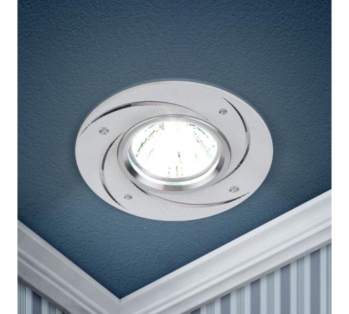 Светильник встраиваемый точечный литой под лампу KL43 WH/1 "алюминевый " MR16, 12V/220V, 50W белый  Б0049561  ЭРА