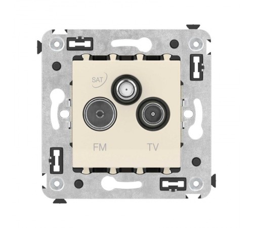 Розетка TV-FM-SAT в стену, "Avanti", "Ванильная дымка"  4405533  DKC