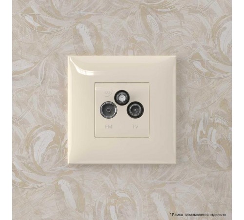 Розетка TV-FM-SAT в стену, "Avanti", "Ванильная дымка"  4405533  DKC