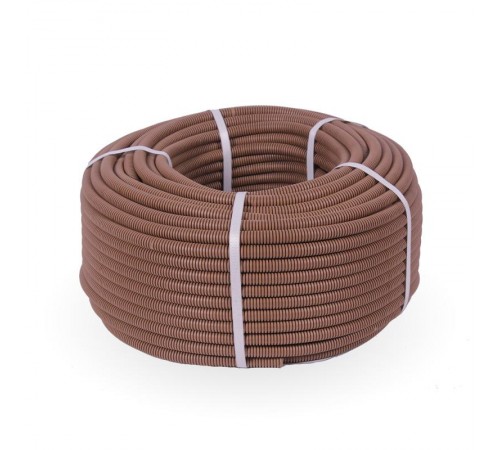 Труба гофрированная ПВХ легкая 350 Н бук д16 (50 м/уп) с/з   PR01.0032  Промрукав