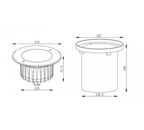 Светильник уличный настенный NOTA LED 3 D15 R 3000K  1100300180  Световые Технологии