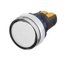 Сигнальный индикатор со встроенным диодом 9-24В, белый, алюминий, зажим Plug-In  M22L-F24WAP  DKC