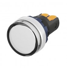 Сигнальный индикатор со встроенным диодом 9-24В, белый, алюминий, зажим Plug-In  M22L-F24WAP  DKC