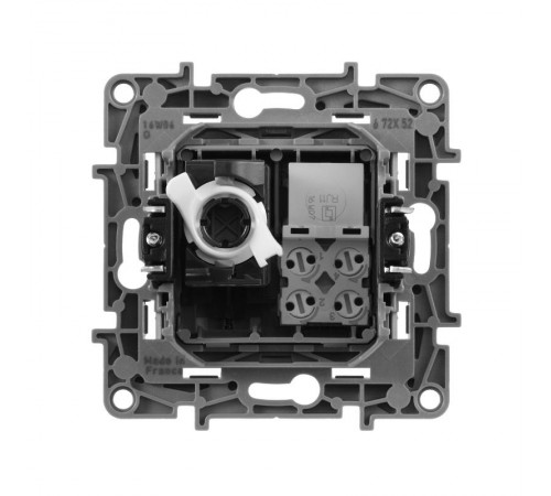 Etika Алюминий Розетка телефонная + компьютерная (RJ11+RJ45) 5 кат. UTP  672452  Legrand