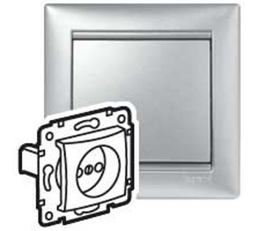 Valena Алюминий DIY Розетка без заземления без шторок 16А 250В винтовые зажимы  694341  Legrand