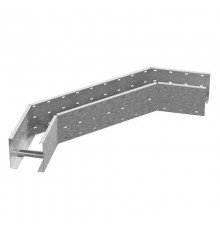 Поворот 90 град. для лестничного лотка ЛКР 300х110, толщ. 2,0 мм, Сендзимир цинк, 033130  ПЛЛКР90-300х110-2,0-СЦ   Ostec