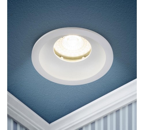 Встраиваемый светильник влагозащищенный  WR4 SWH MR16/GU5.3 IP44 белый матовый  Б0061185  ЭРА