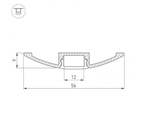 Профиль ARH-FLAT-2000 ANOD  016149  Arlight