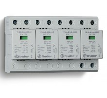 Устройство защиты от импульсных перенапряжений УЗИП тип 1+2 (4 варистор/искровый разрядник); модульный, ширина 144мм; степень защиты IP20