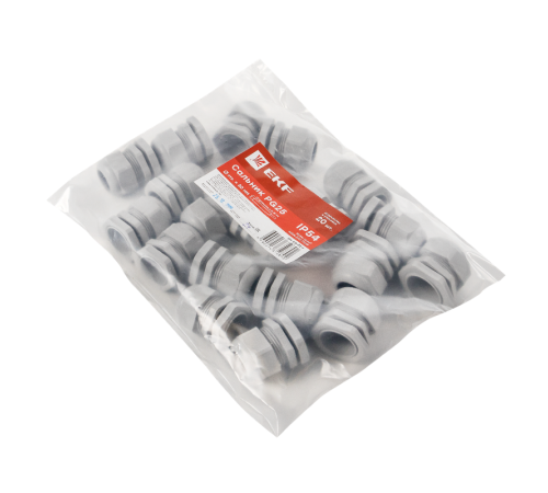 Сальник PG25 IP54 (20 шт) d отв. 31 мм / d провод. 16-21 мм PROxima  plc-pg-25-r  EKF