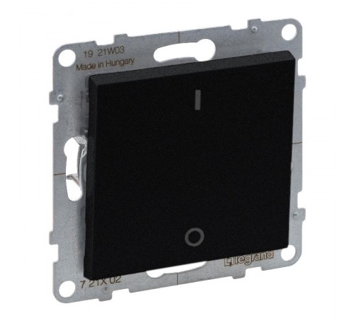 SUNO Выключатель двухполюсный 16АХ 250В. Винтовые зажимы. Цвет "Антрацит"  721402  Legrand