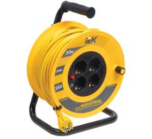 Катушка УК30 с т/з 4 места 2Р+PЕ/30м 3х1,5 мм2 "Industrial"  WKP15-16-04-30  IEK