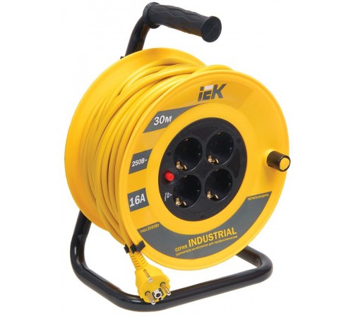 Катушка УК30 с т/з 4 места 2Р+PЕ/30м 3х1,5 мм2 "Industrial"  WKP15-16-04-30  IEK