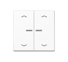 Клавиша для KNX кнопки, 2 группы, с окошком, символы стрелки; дюропласт; белый  A102KO5PWW  Jung