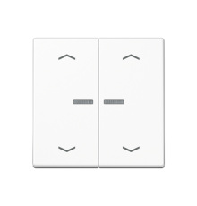 Клавиша для KNX кнопки, 2 группы, с окошком, символы стрелки; дюропласт; белый  A102KO5PWW  Jung