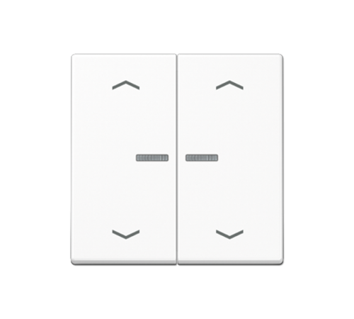 Клавиша для KNX кнопки, 2 группы, с окошком, символы стрелки; дюропласт; белый  A102KO5PWW  Jung