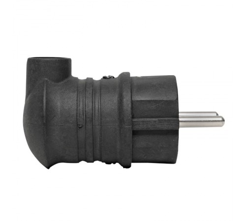 Вилка угловая каучуковая 230В 2P+PE 16A IP44 EKF PRO   RPS-017-16-230-44-r   EKF