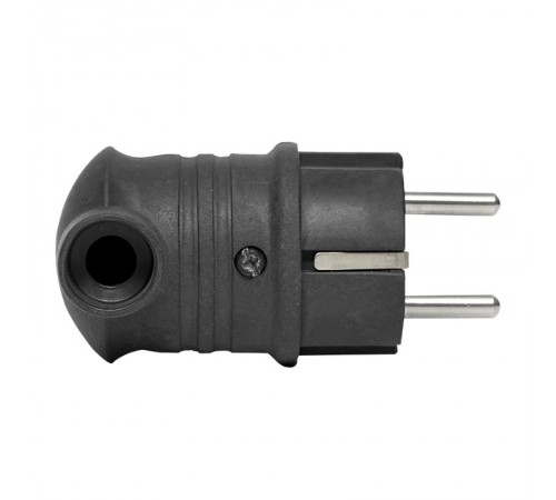 Вилка угловая каучуковая 230В 2P+PE 16A IP44 EKF PRO   RPS-017-16-230-44-r   EKF