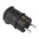 Вилка угловая каучуковая 230В 2P+PE 16A IP44 EKF PRO   RPS-017-16-230-44-r   EKF